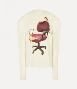 T-Shirts And Polos|Sweatshirts And T-Shirts|Vivienne Westwood Saint Honore Top RED CHAIR PRINT