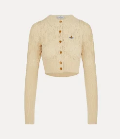 Knitwear|Vivienne Westwood Samantha Cropped Cardi CREAM