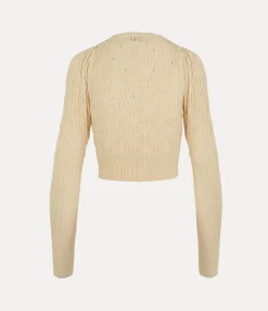 Knitwear|Vivienne Westwood Samantha Cropped Cardi CREAM