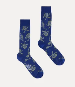 Socks|Socks And Tights|Vivienne Westwood Skull Sock BLUE