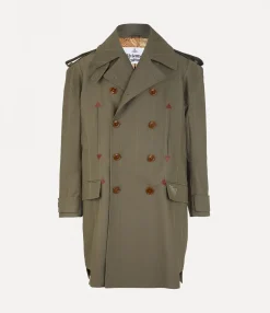 Coats And Jackets|Vivienne Westwood Stripped Trench Coat GREEN