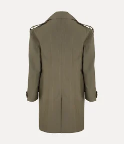 Coats And Jackets|Vivienne Westwood Stripped Trench Coat GREEN