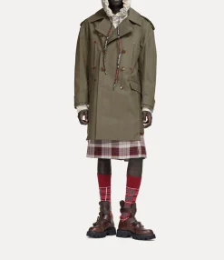 Coats And Jackets|Vivienne Westwood Stripped Trench Coat GREEN