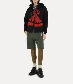 Knitwear And Sweatshirts|Vivienne Westwood Sunken Orb Zip Hoodie BLACK