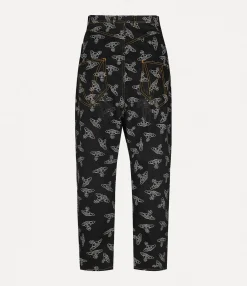 Trousers And Shorts|Vivienne Westwood Twisted Seam Jeans BLACK/ORBS