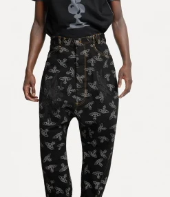 Trousers And Shorts|Vivienne Westwood Twisted Seam Jeans BLACK/ORBS