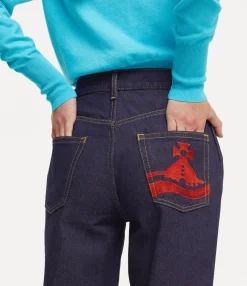 Trousers And Shorts|Vivienne Westwood W Ray 5 Pocket Jeans SUNKEN ORB/INDIGO