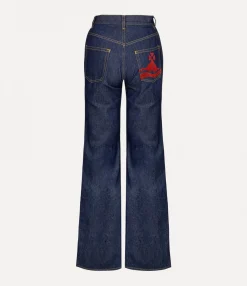 Trousers And Shorts|Vivienne Westwood W Ray 5 Pocket Jeans SUNKEN ORB/INDIGO