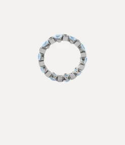 Rings|Rings|Vivienne Westwood Warwick Ring PLATINUM / BLUE Nano Crystal (CZ)